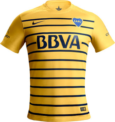 2016-17 Boca Juniors Yellow Away Soccer Jersey